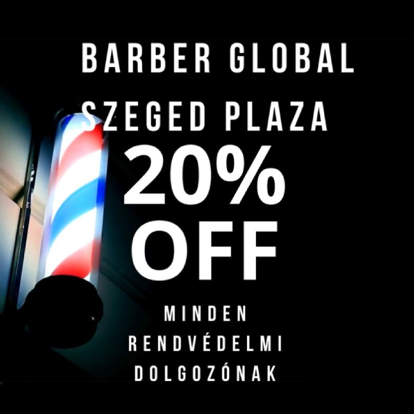 Barber Global: Rendvédelmi dolgozó kedvezmény
